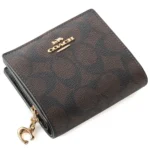 COACH Signature Canvas Snap Wallet CW789 - Brown | Watches Prime