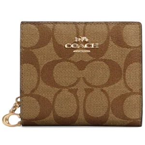 coach womens signature canvas snap wallet c3309 imnlj