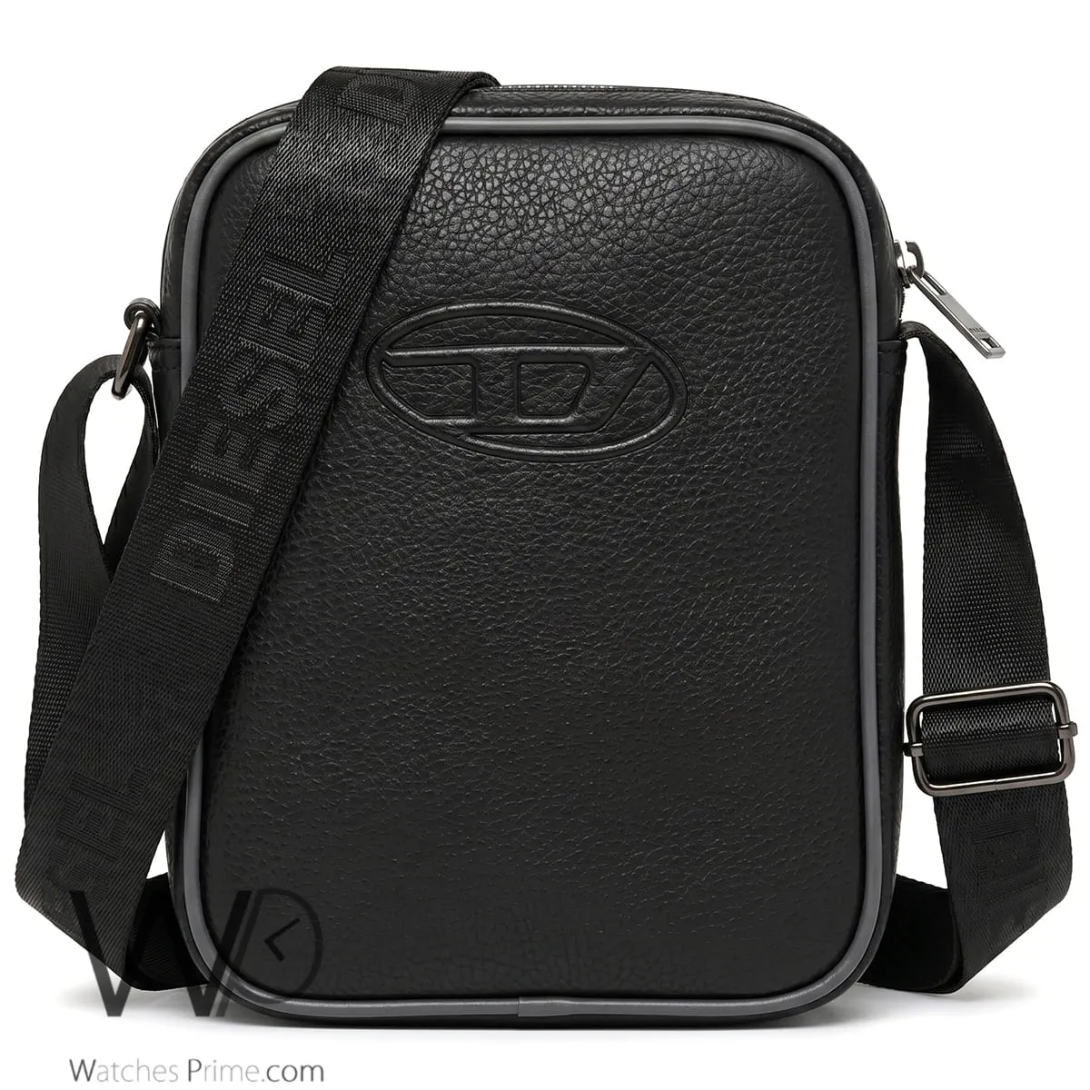 Diesel Men's Textured Crossbody Bag in Black
