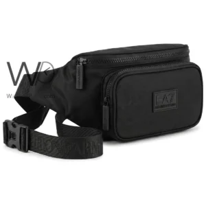 EA7 Emporio Armani Black Triple Zip Belt Bag | Watches Prime