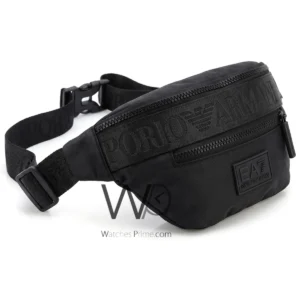 EA7 Emporio Armani Black Triple Zip Belt Bag | Watches Prime