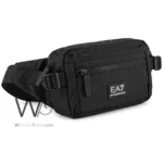 EA7 Emporio Armani Black Triple Zip Belt Bag | Watches Prime