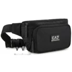 EA7 Emporio Armani Black Triple Zip Waist Bag | Watches Prime