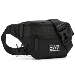 EA7 Emporio Armani Black Triple Zip Belt Bag | Watches Prime