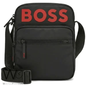Hugo Boss Black Crossbody Bag Striped Strap | Watches Prime