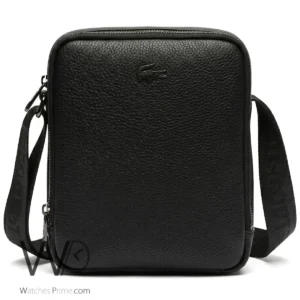 Lacoste Black Vertical Men's Crossbody Bag | Watches Prime