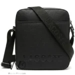 Lacoste Black Textured Crossbody Bag | Watches Prime