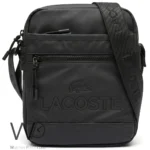 Lacoste Black Vertical Men's Crossbody Bag | Watches Prime