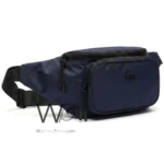 Lacoste Navy Nylon Triple Zip Waist Bag | Watches Prime