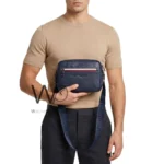 Tommy Hilfiger Navy Pebbled Crossbody Bag | Watches Prime