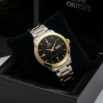 Orient Women's Two-Tone Black Dial Watch | Watches Prime