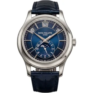 ساعة باتيك فيليب Patek Philippe رجالي بميناء أزرق وتقويم سنوي