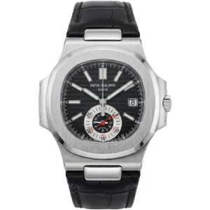ساعة باتيك فيليب Patek Philippe رجالي ناوتيلوس Nautilus بميناء أسود وكرونوغراف