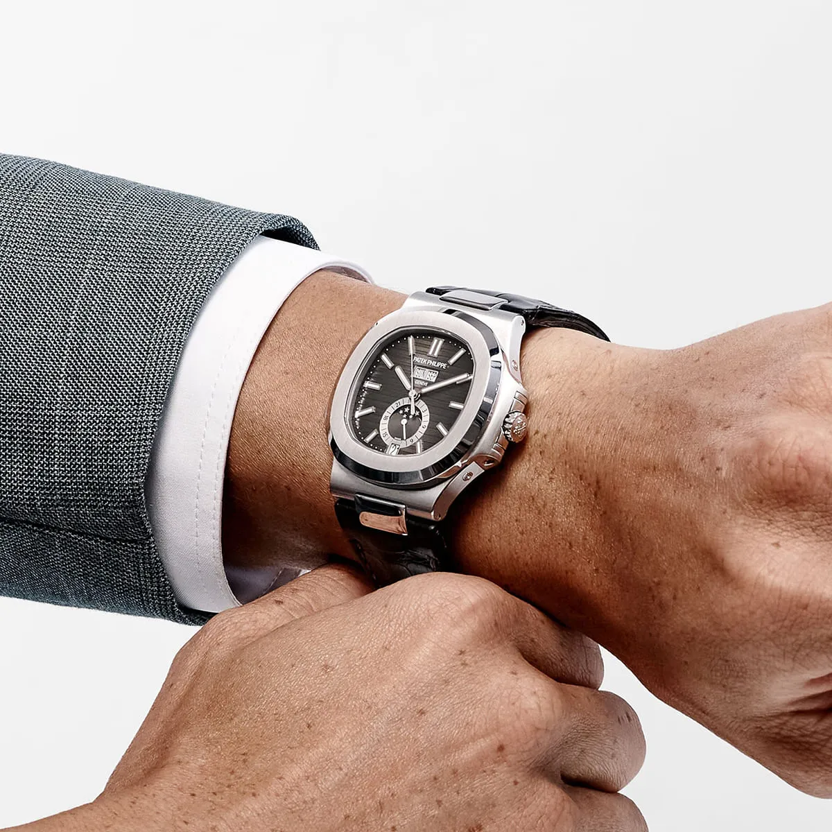 Patek Philippe Men Nautilus Grey Watch | Watches Prime Patek Philippe Men Nautilus Grey Watch | Watches Prime