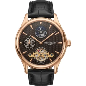 ساعة باتيك فيليب Patek Philippe رجالي روز جولد بميناء بني