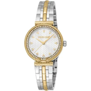 rc5l078m0055 roberto cavalli watch chiarezza women silver dial gold stainless steel strap crystals two tone