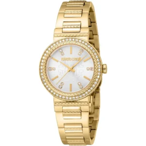 rc5l098m0025 roberto cavalli watch donna glam women silver dial gold stainless steel strap crystals
