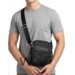 Tommy Hilfiger Men's Black Crossbody Bag | Watches Prime Tommy Hilfiger Men's Black Crossbody Bag | Watches Prime
