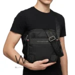 Tommy Hilfiger Men's Black Crossbody Bag | Watches Prime Tommy Hilfiger Men's Black Crossbody Bag | Watches Prime