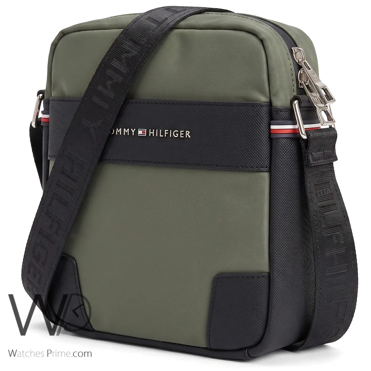 Tommy Hilfiger Olive Green Crossbody Bag | Watches Prime Tommy Hilfiger Olive Green Crossbody Bag | Watches Prime