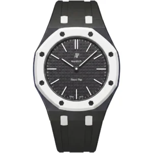 ساعة اوديمار بيجيه سواتش Audemars Piguet x Swatch موديل Royal Pop OCHO NEGRO رقم الموديل SSX03W101N للجنسين باللون الأسود
