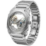 Bvlgari Men's Octo Skeleton Silver Watch | Watches Prime