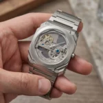 Bvlgari Men's Octo Skeleton Silver Watch | Watches Prime
