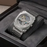 Bvlgari Men's Octo Skeleton Silver Watch | Watches Prime