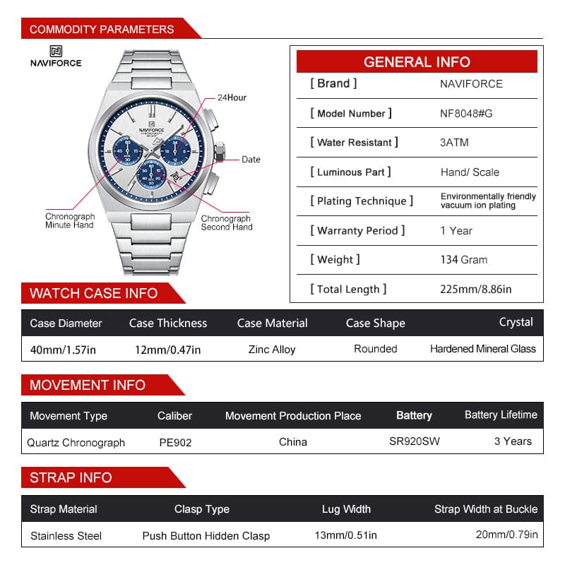 Naviforce Men's Watch NF8048G S BE BE | Watches Prime Naviforce Men's Watch NF8048G S BE BE | Watches Prime