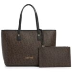 CALVIN KLEIN Black – Brown Women Shoulder Tote Bag | Watches Prime CALVIN KLEIN Black – Brown Women Shoulder Tote Bag | Watches Prime