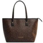 CALVIN KLEIN Black – Brown Women Shoulder Tote Bag | Watches Prime CALVIN KLEIN Black – Brown Women Shoulder Tote Bag | Watches Prime