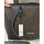 CALVIN KLEIN Black – Brown Women Shoulder Tote Bag | Watches Prime CALVIN KLEIN Black – Brown Women Shoulder Tote Bag | Watches Prime