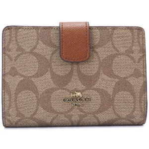 womens coach signature medium corner zip wallet f53562