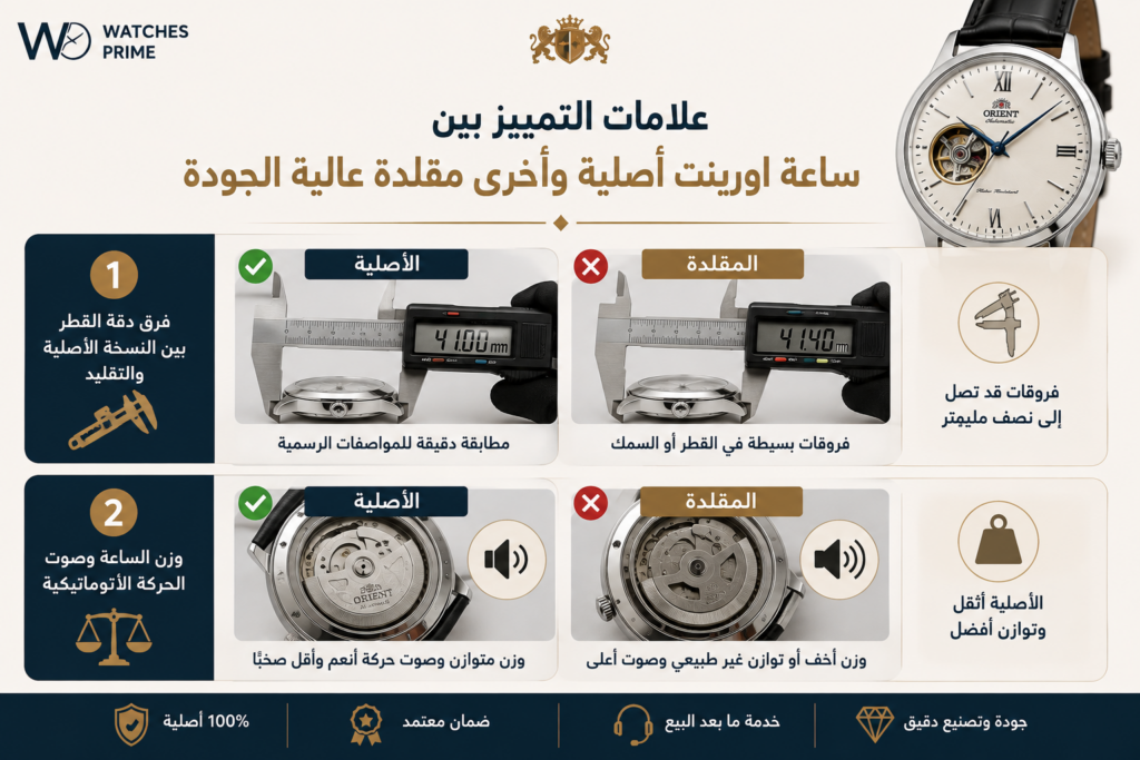 مقاسات ساعات اورينت الاوتوماتيك (43mm–46mm) – إزاي تختار المقاس؟ | واتشز برايم مقاسات ساعات اورينت الاوتوماتيك (43mm–46mm) – إزاي تختار المقاس؟ | واتشز برايم