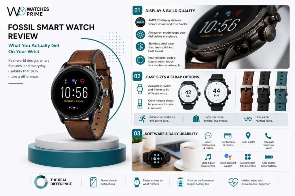 Fossil Smart Watch Review – Features, Battery Life, And Real Value In 2026 | Watches Prime Fossil Smart Watch Review – Features, Battery Life, And Real Value In 2026 | Watches Prime