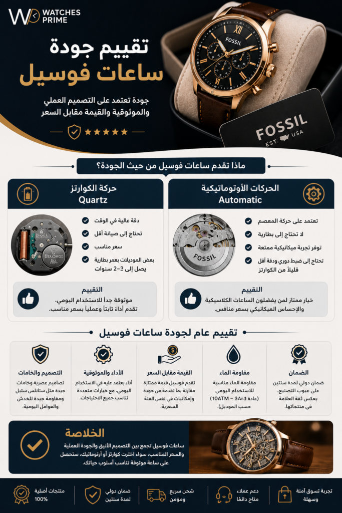 هل ماركة فوسيل تستاهل الشراء؟ مراجعة شاملة للجودة والخامات هل ماركة فوسيل تستاهل الشراء؟ مراجعة شاملة للجودة والخامات