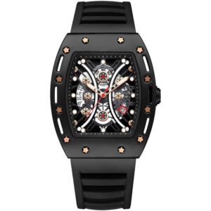 mf0420g 04 mini focus watch men square black dial rubber strap