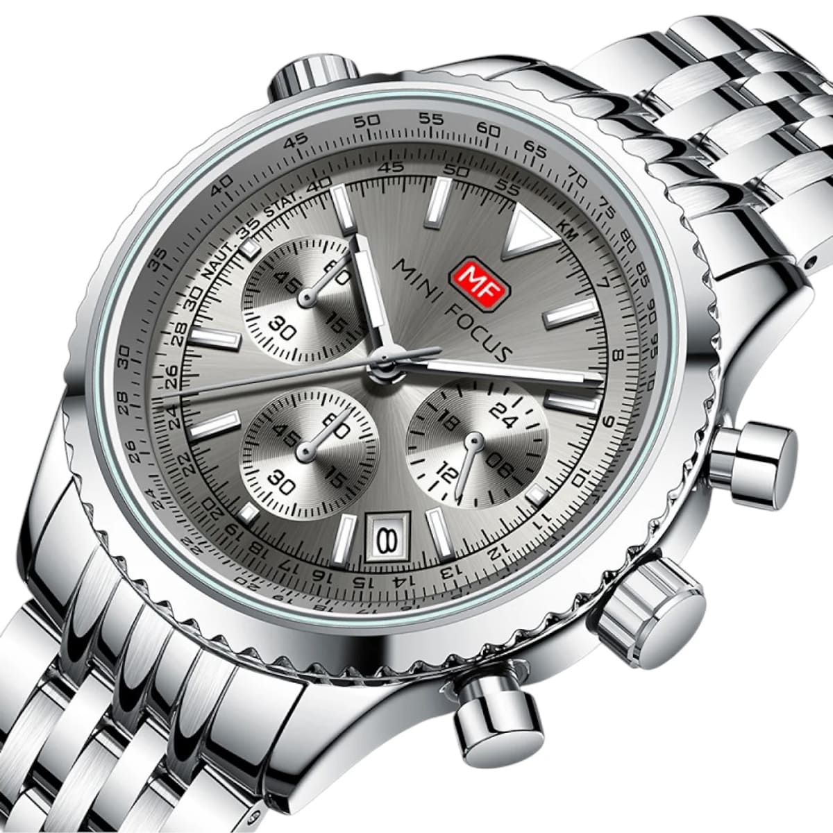 Mini Focus Men's Silver Watch MF0463G-01 | Watches Prime Mini Focus Men's Silver Watch MF0463G-01 | Watches Prime