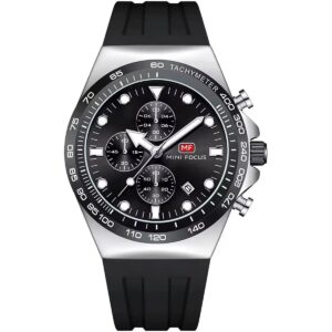 mf0488g 01 mini focus watch men chronograph black dial rubber strap
