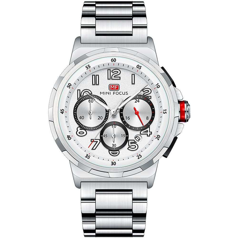 Mini Focus Men's Silver Watch MF0492G-01 | Watches Prime Mini Focus Men's Silver Watch MF0492G-01 | Watches Prime