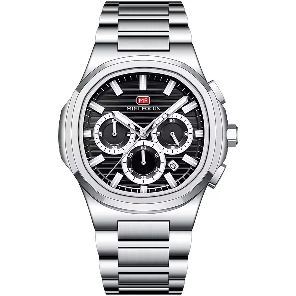 Mini Focus Men's Silver Watch MF0610G-01 | Watches Prime Mini Focus Men's Silver Watch MF0610G-01 | Watches Prime