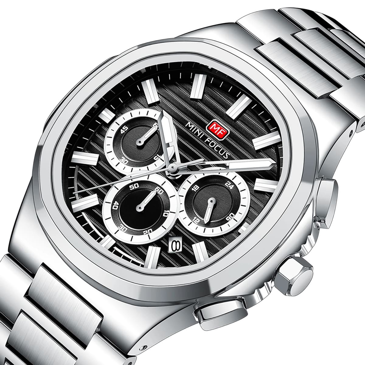 Mini Focus Men's Silver Watch MF0610G-01 | Watches Prime Mini Focus Men's Silver Watch MF0610G-01 | Watches Prime