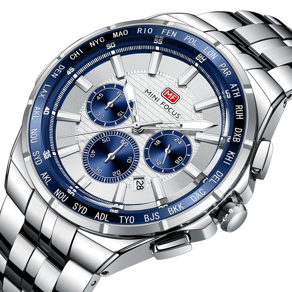Mini Focus Men's Silver Watch MF0613G-03 | Watches Prime Mini Focus Men's Silver Watch MF0613G-03 | Watches Prime