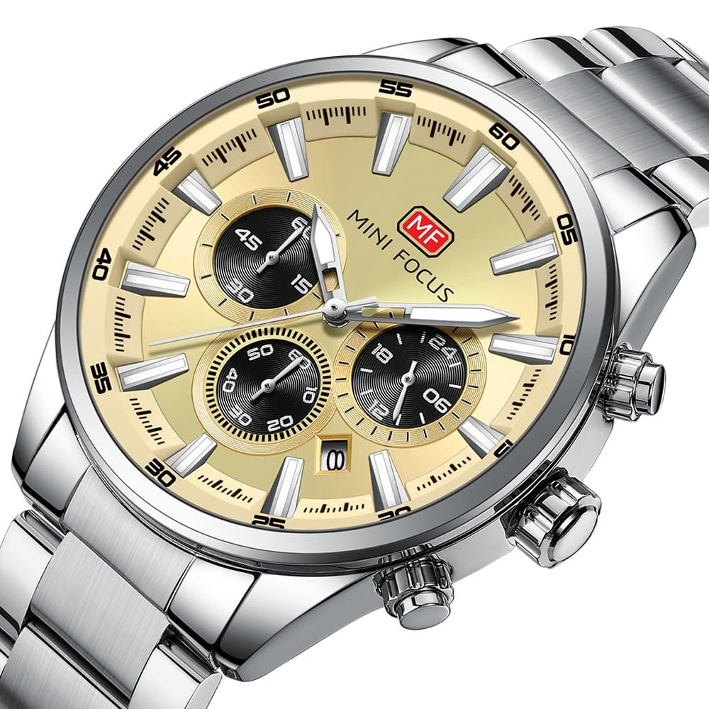 Mini Focus Men's Silver Watch MF0634G-06 | Watches Prime Mini Focus Men's Silver Watch MF0634G-06 | Watches Prime